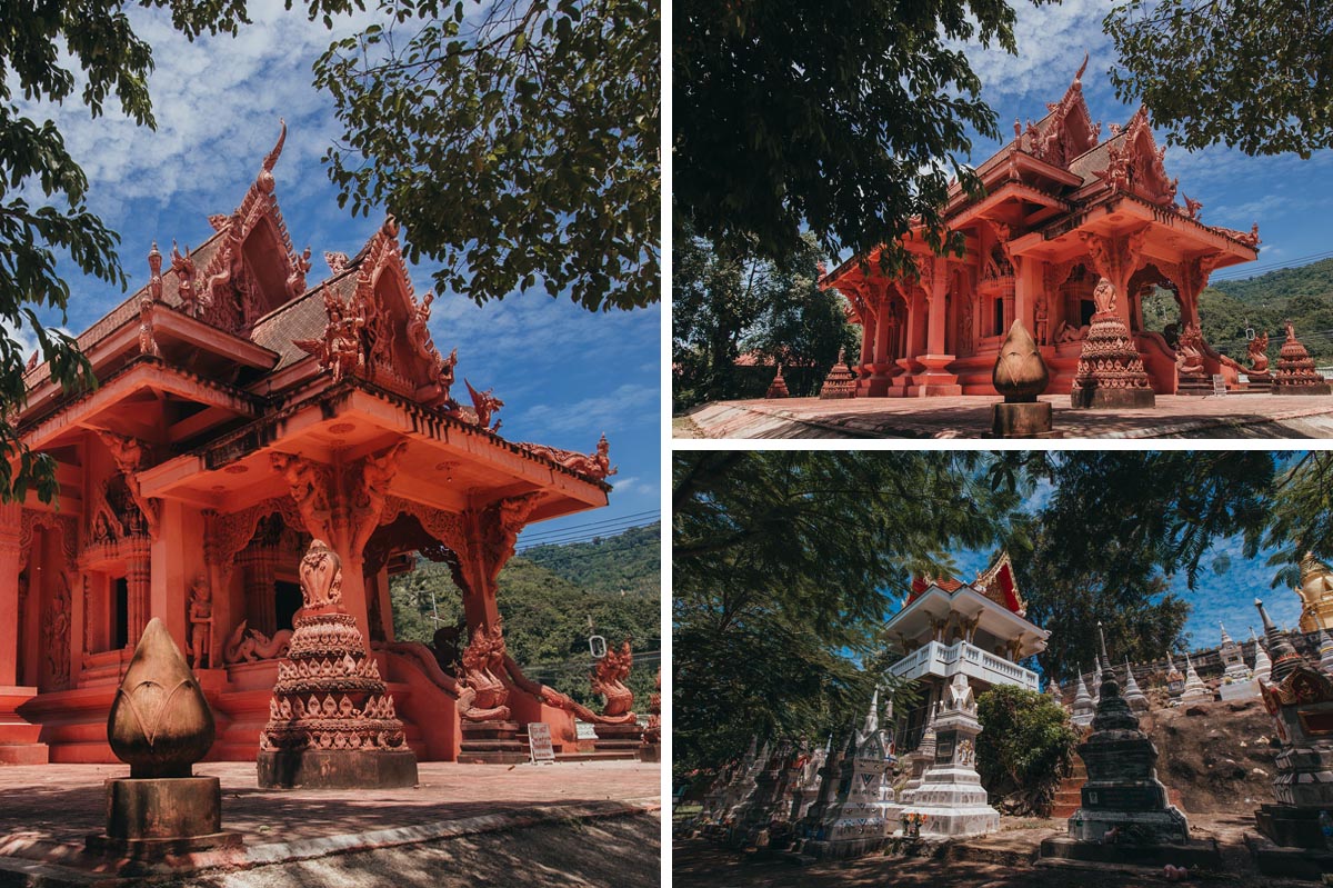 Der Rote Tempel Wat Sila Ngu zählt zu unseren Top 20 Sehenswürdigkeiten auf Koh Samui