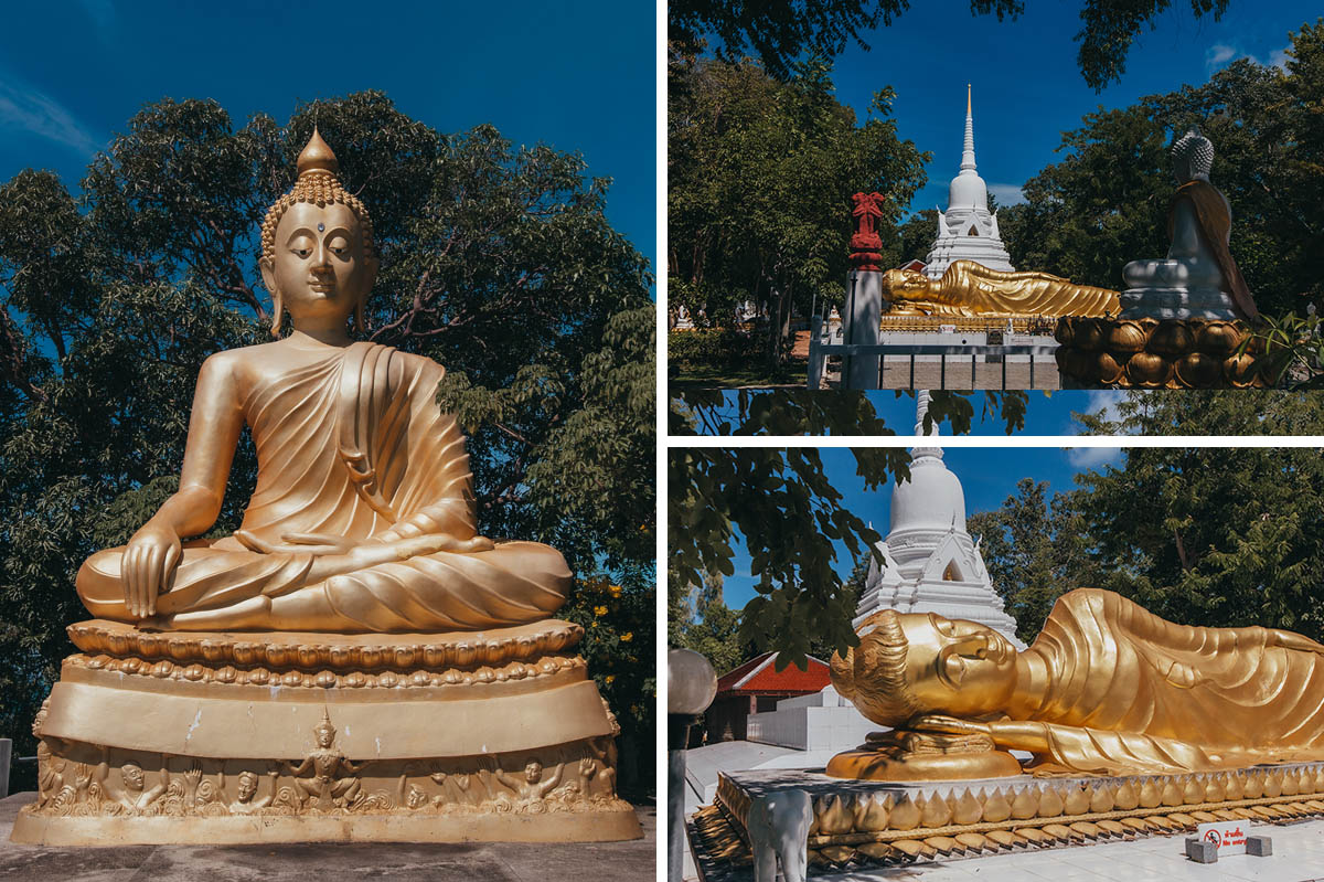 Der Tempel Wat Kao Chedi belohnt mit einer fantastischen Aussicht