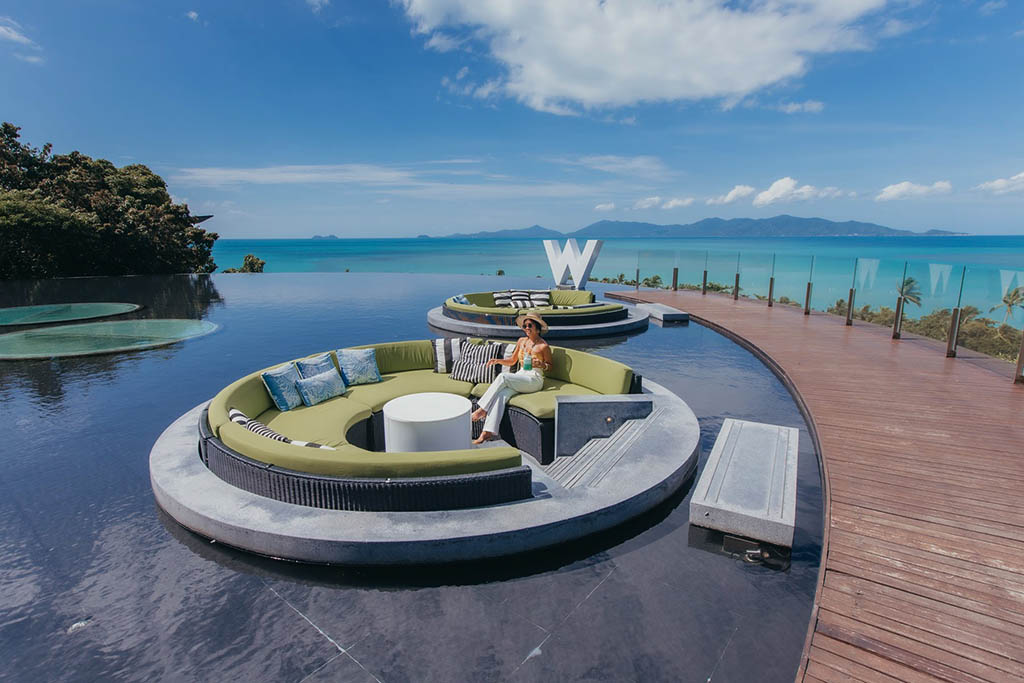 Stylisches Ambiente bietet die Woobar im W Koh Samui Resort