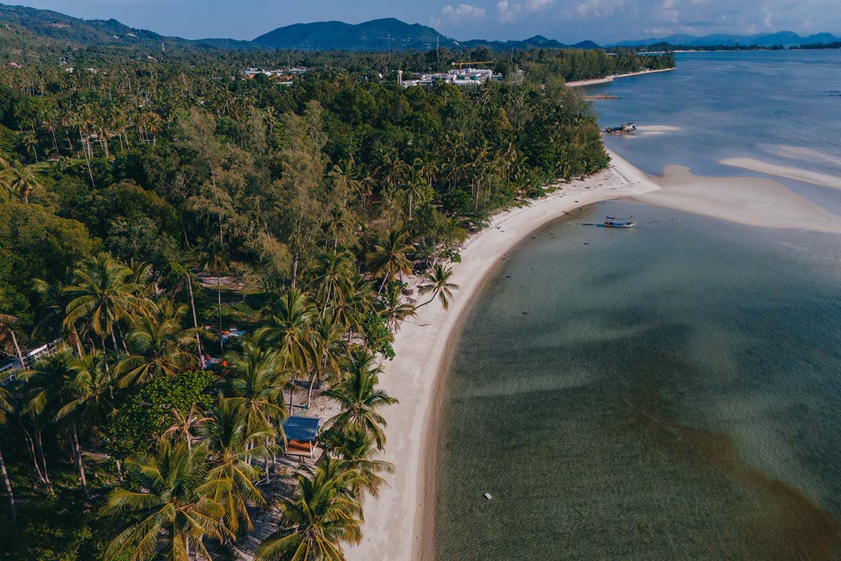 Luftbild vom Nathon Beach Koh Samui in Thailand