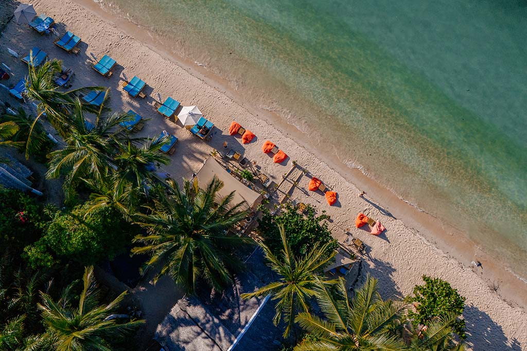 Luftaufnahme Bang Po Beach Strand auf Koh Samui