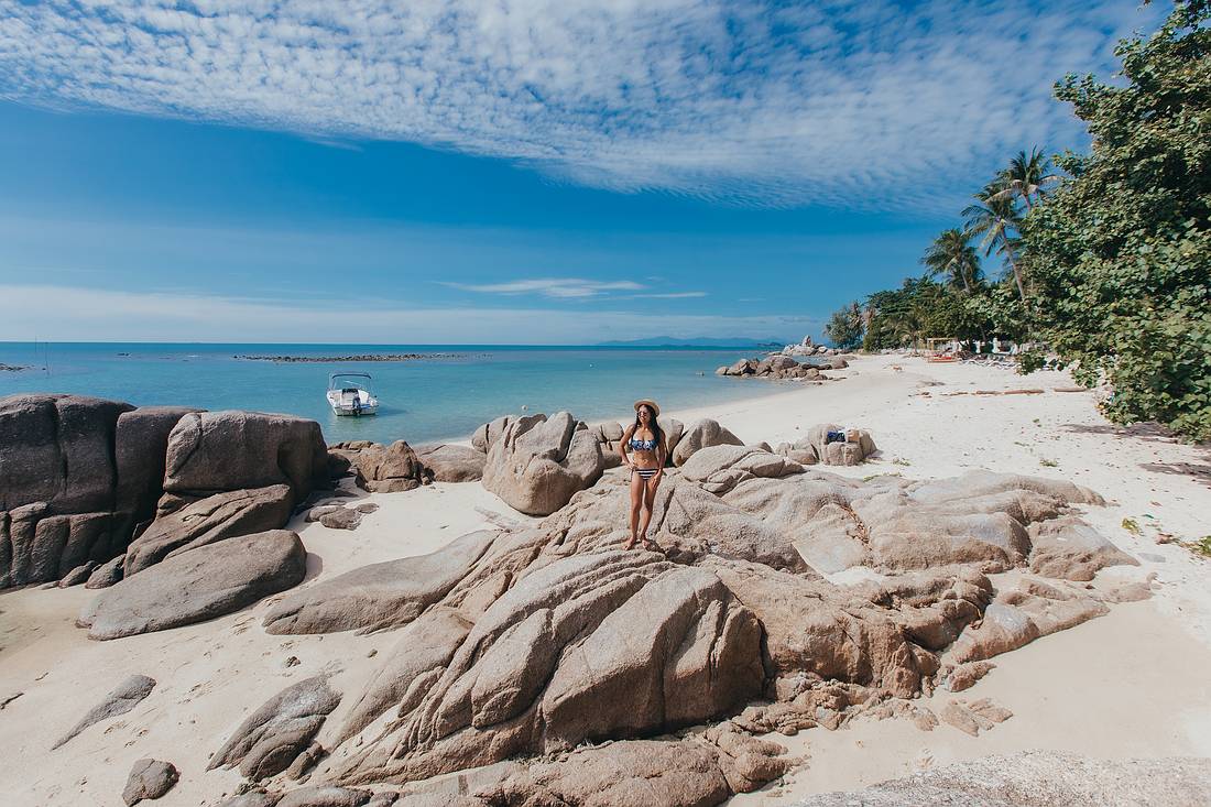 Traumhaftes Wetter und ein ruhiges Meer auf Koh Samui zur besten Jahrezeit