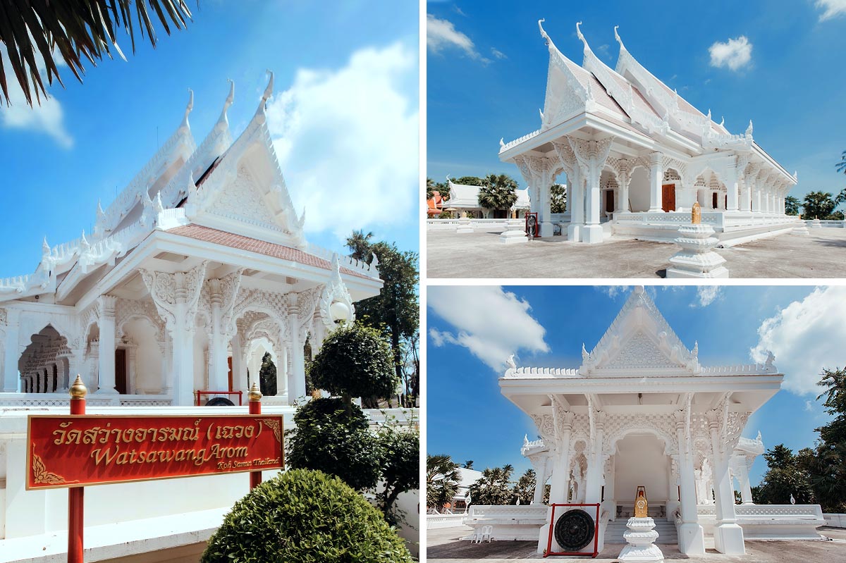 Koh Samui Tempel: Der Wat Swang Arom in Chaweng ist ein weißter Tempel