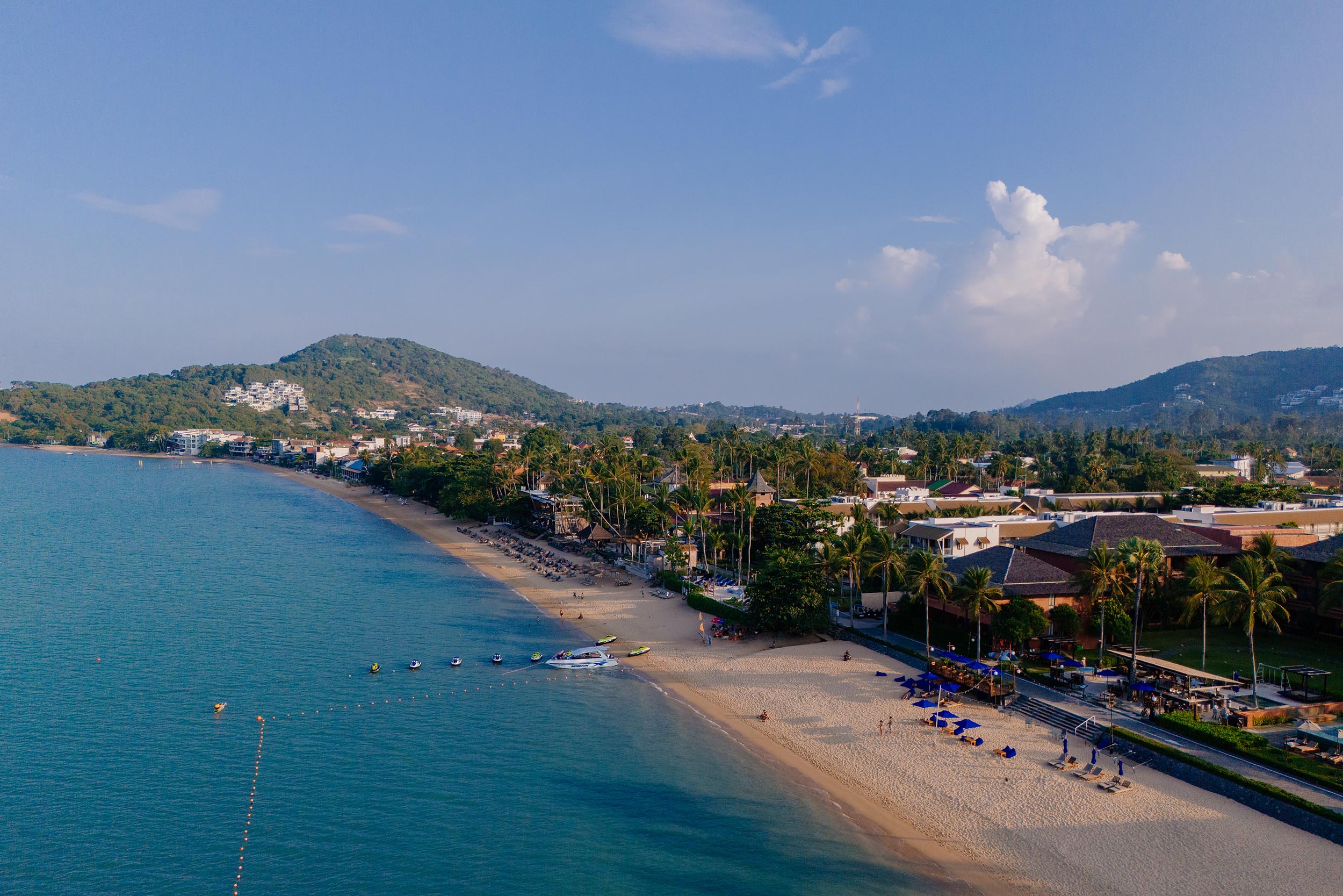 Der Bophut Beach auf Koh Samui aus der Luft fotografiert