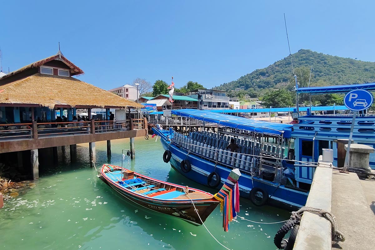 Das Mae Haad Pier auf Koh Tao