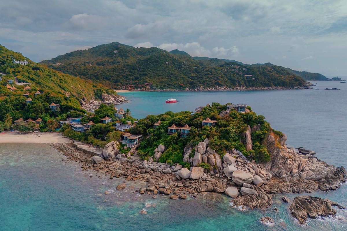 Das Sai Deang Resort mit der Drtohne fotografiert