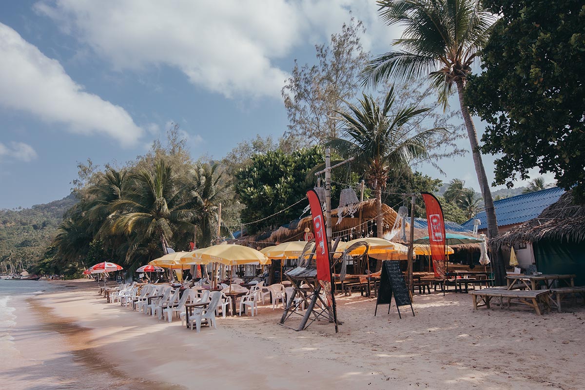 Bars und Restaurants am Sairee Beach Koh Tao