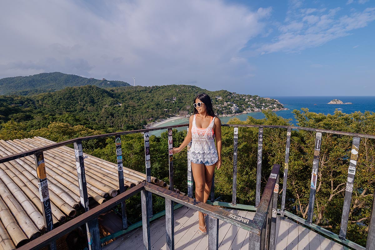 Channa am Sun Sawan 360 Viewpoint mit faszinierender Aussicht auf die Shark Bay
