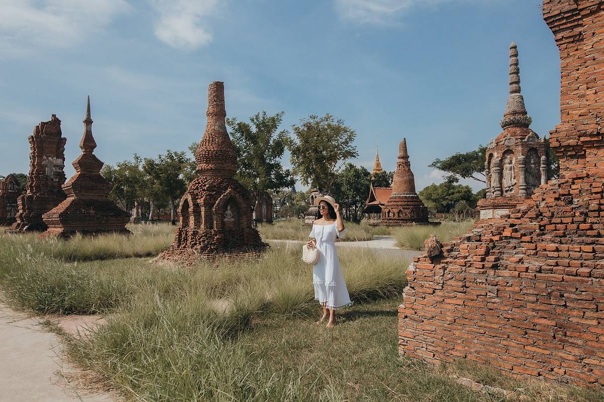 Manche Bauten im Ancient City - Muang Boran erinnern an Ayutthaya