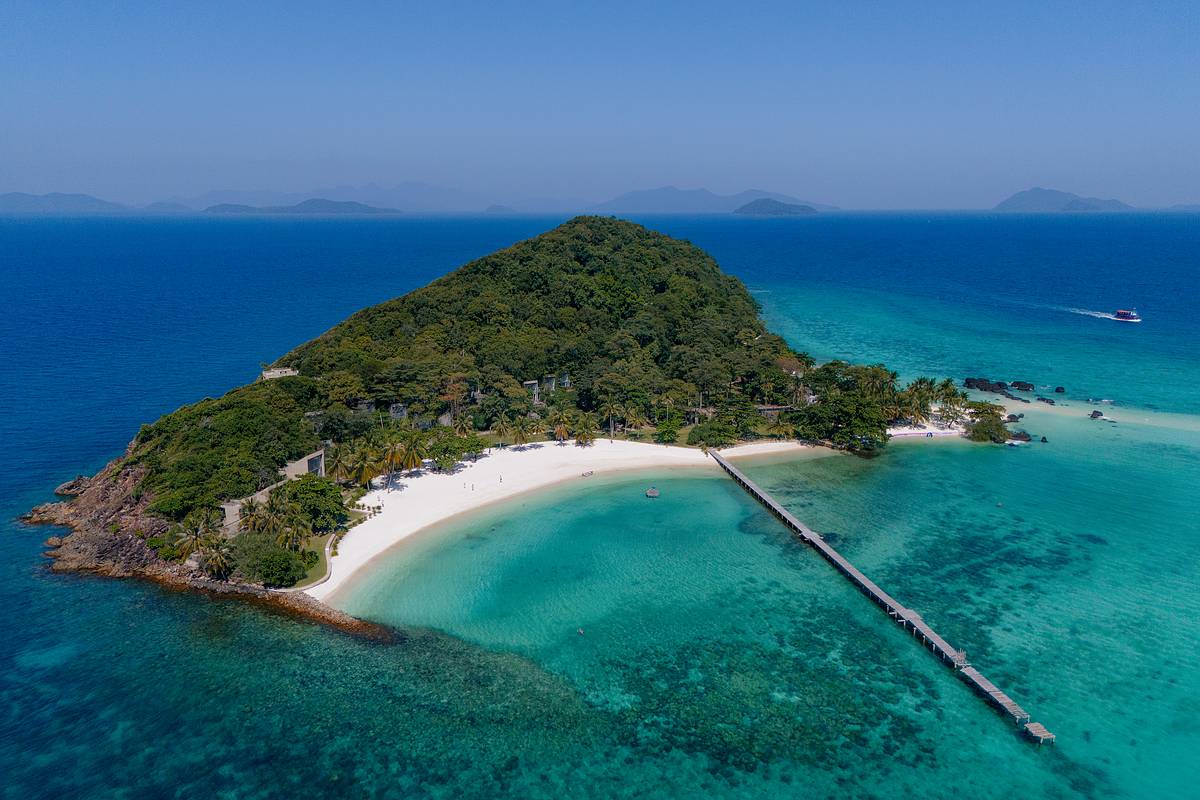 Koh Kham aus der Vogelperspektive mit der Drohne fotografiert