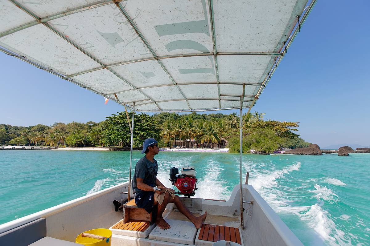 Abreise von Koh Kham mit dem Boot