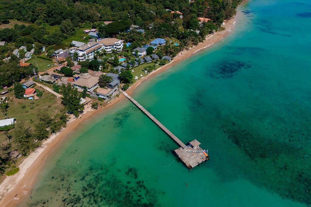 Luftaufnahme Koh Mak vom Ao Kao Pier