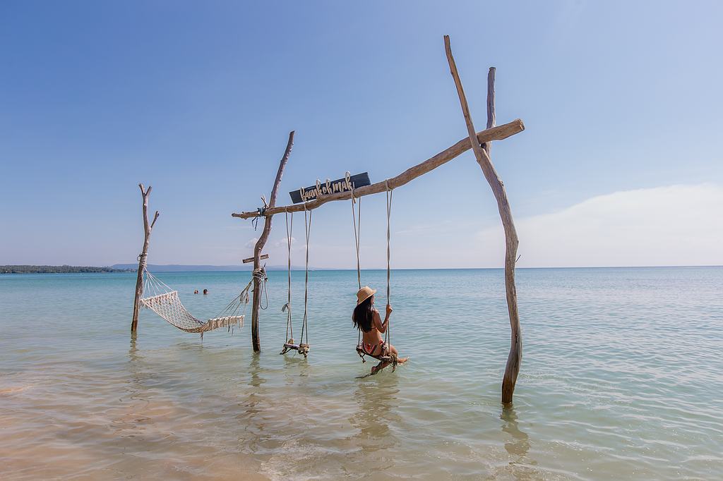 Strandschaukel direkt im Meer