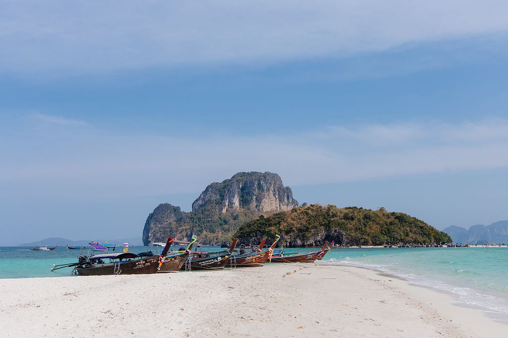 Ausblick auf Tup Island vom Strand Koh Kai