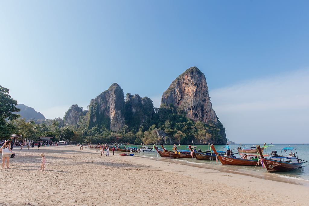 Ausblick auf den Railay beach in Ao Nang