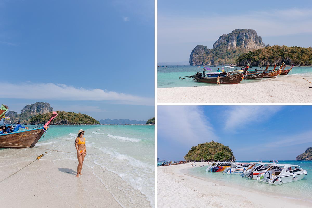 Der wunderschöne Strand auf Chicken Island und Tup Island