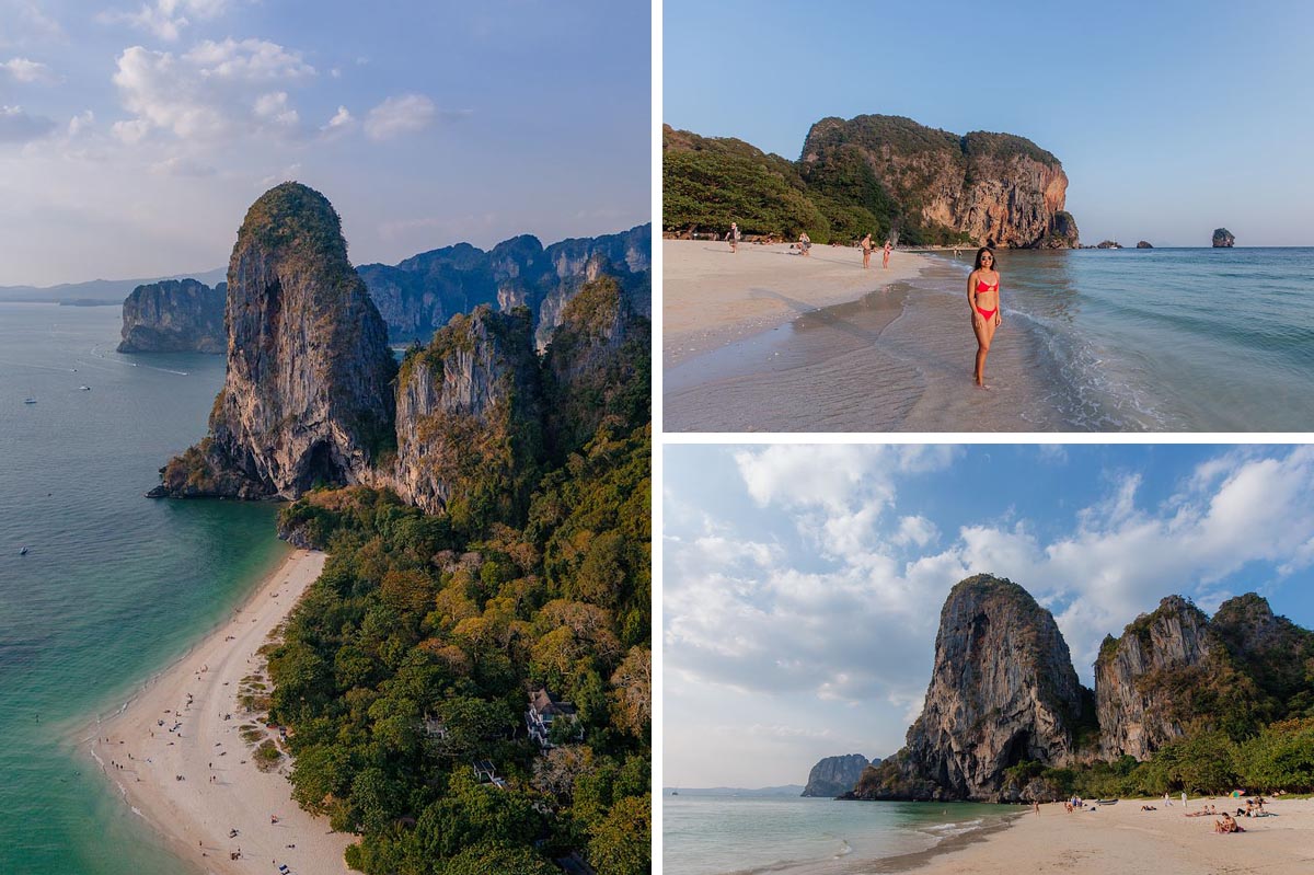 Der Phra Nang Beach auf der halbinsel Railay