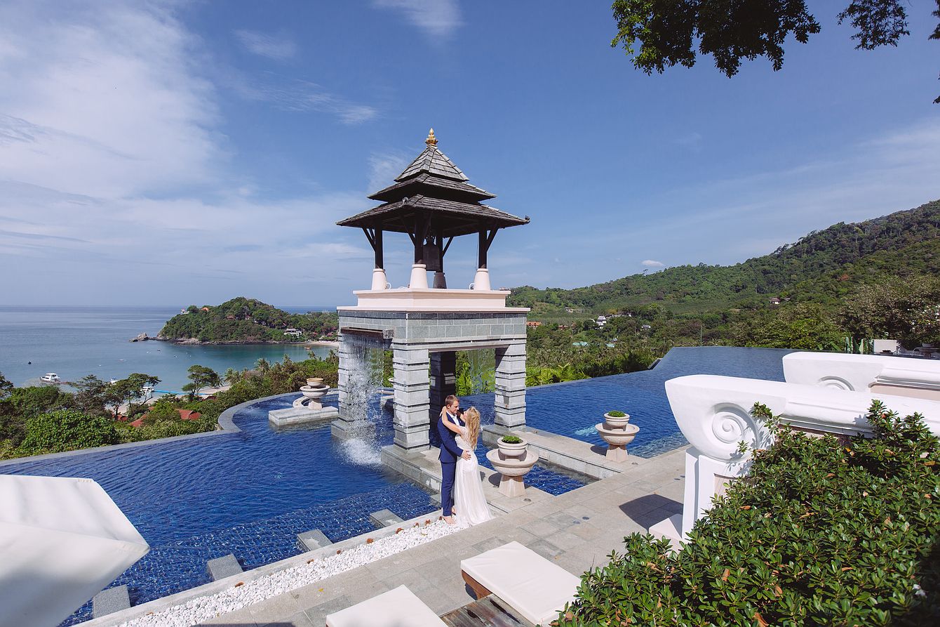 Blick auf die Kanthiang Bay vom 5 Sterne Resort Pimalai