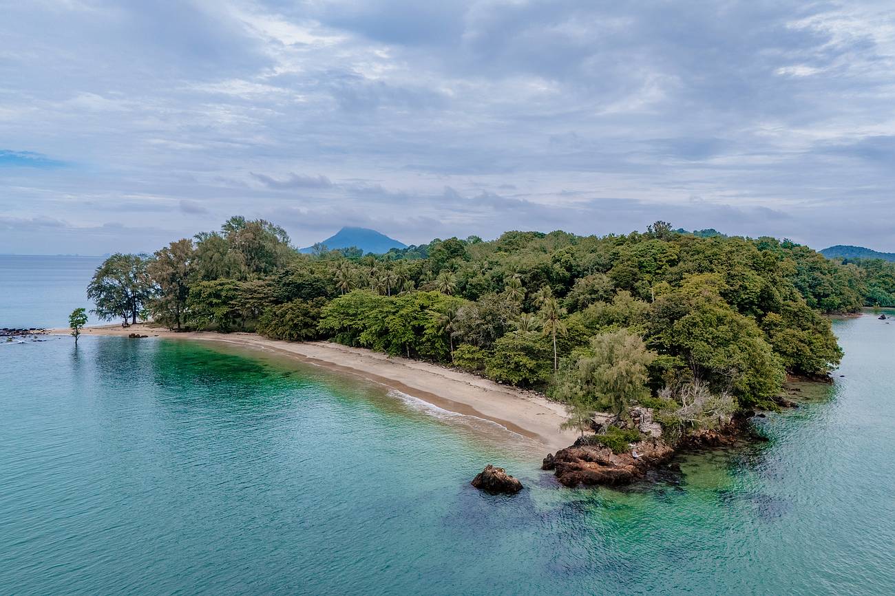 Das südliche Ende das Andaman Beach