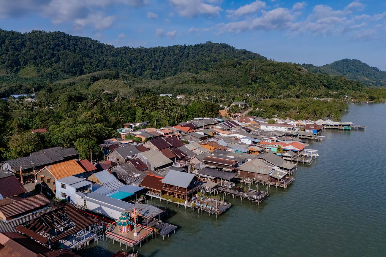 Koh Lanta Old Town aus der Luft fotografiert