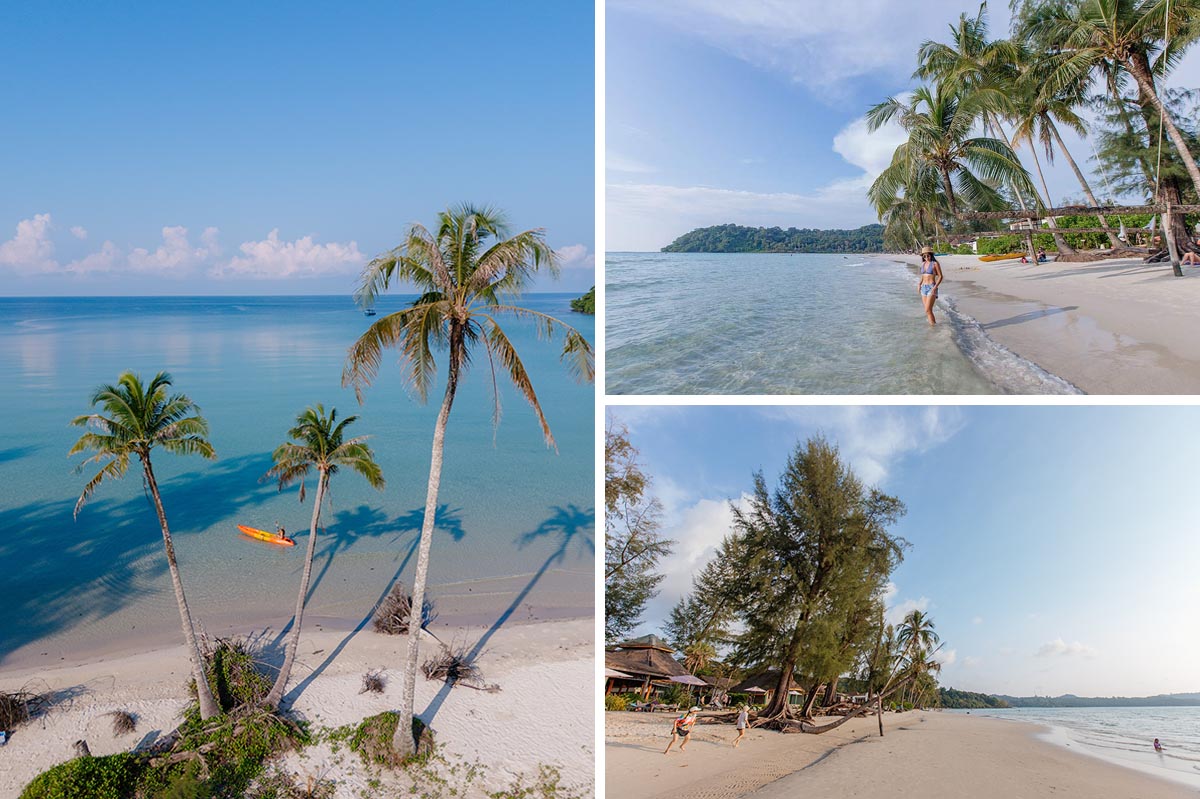 Der White Beach oder Klong Chao Beach auf der Ferieninsel Koh Kood