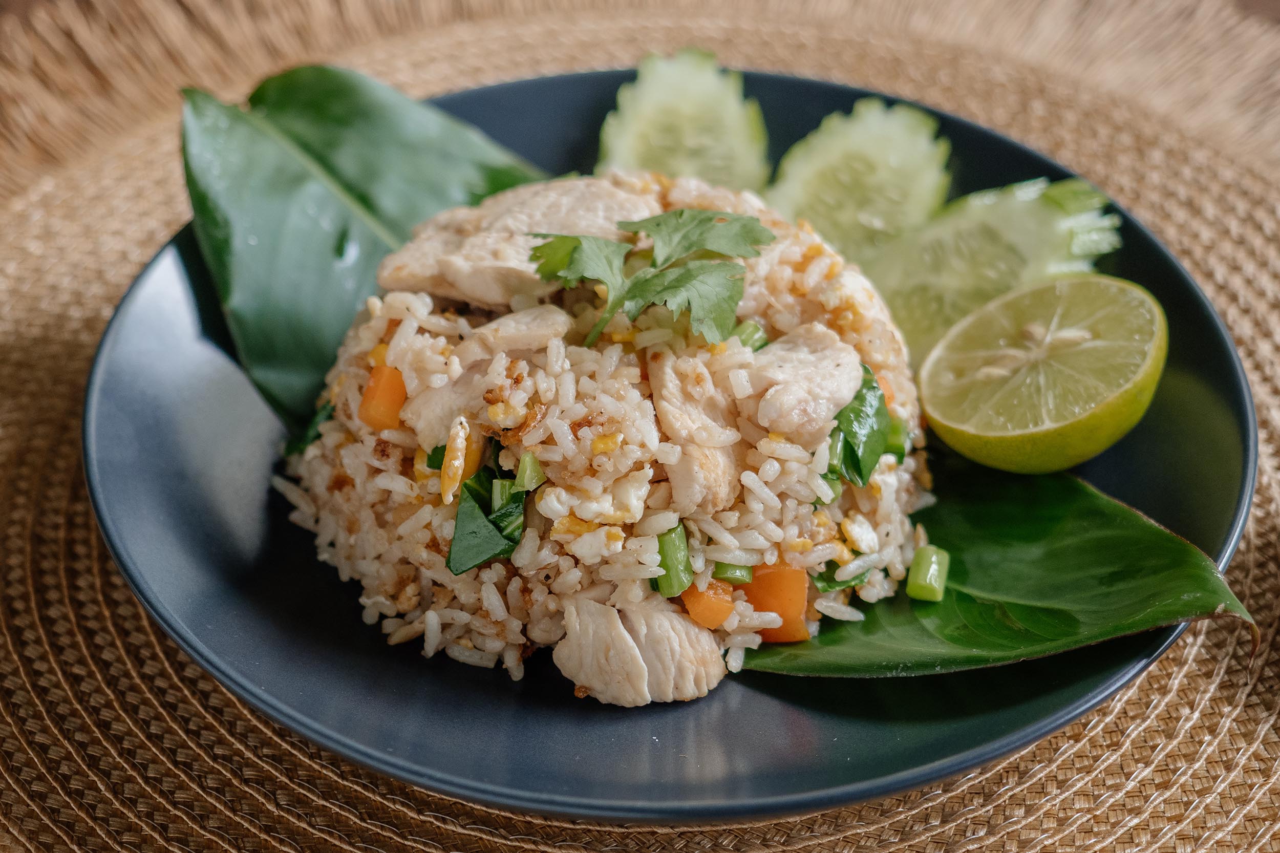 Rezept Khao Pad gebratener Reis mit Huhn