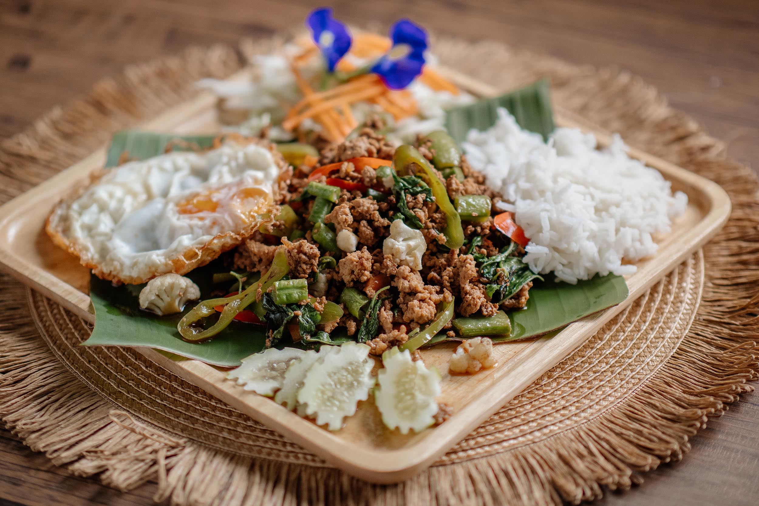 Pad Kra Pao Rezept mit Huhn