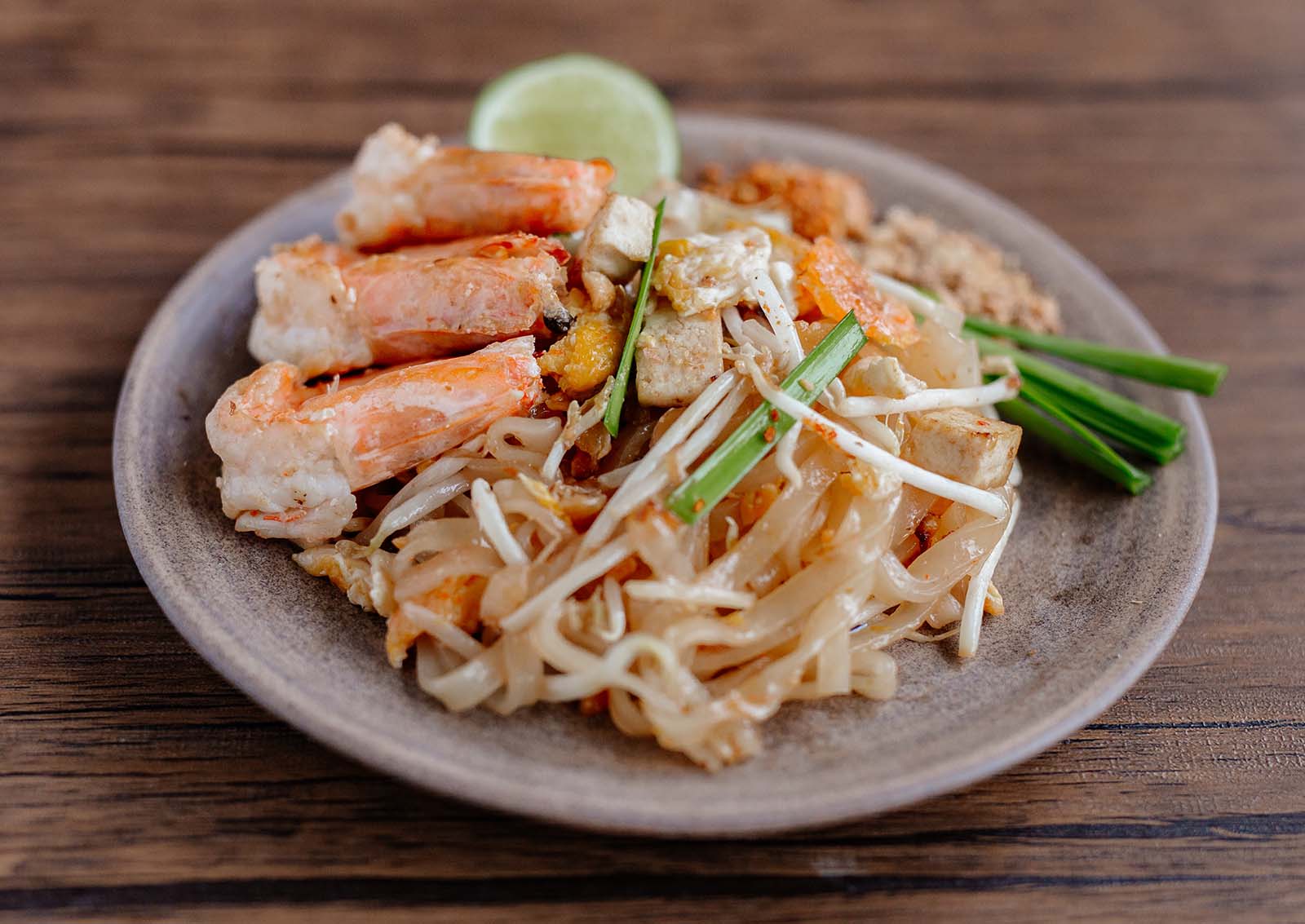 Pad Thai mit Garnelen